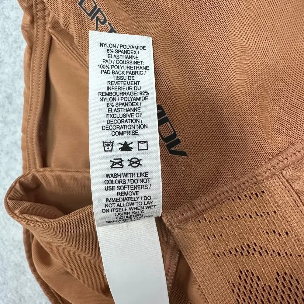 Nike Dri Fit Indy Sports Bra WMNS M Orange Strappy Light Support Athleisure